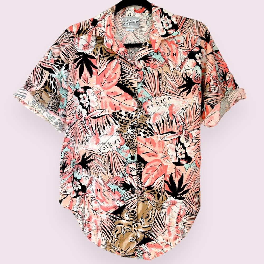 Vintage adventure button down